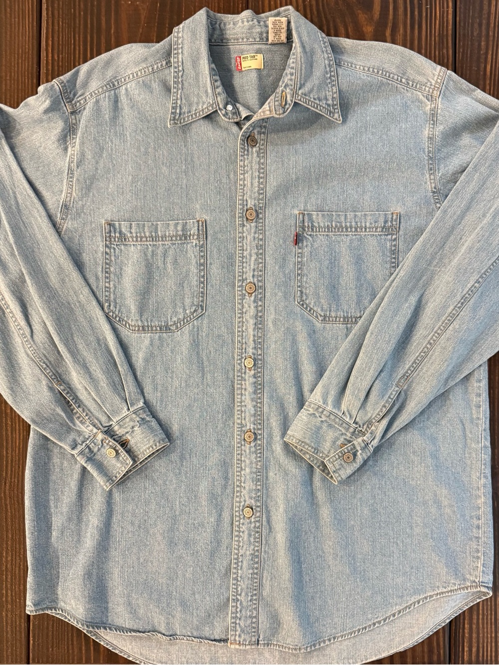 Levi's Light Wash Denim Button-Down Shirt - Men's